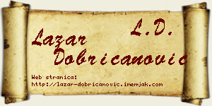 Lazar Dobricanović vizit kartica